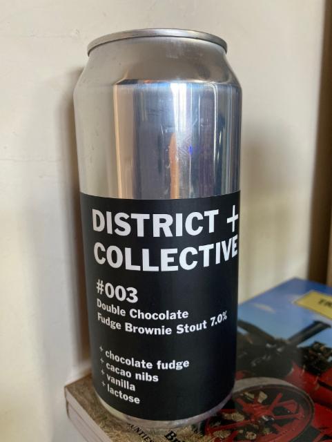 #003 Double Chocolate Fudge Brownie Stout 7.0%, District + Collective, England