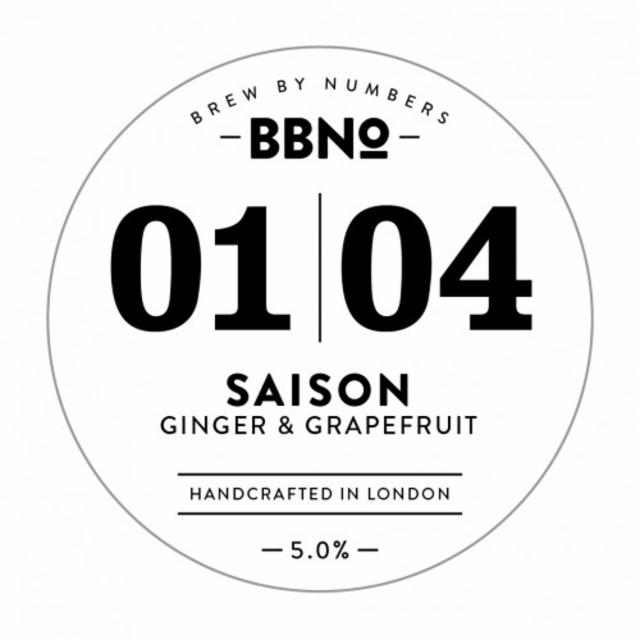 01|04 Saison - Ginger & Grapefruit 5.0%, Brew By Numbers, England