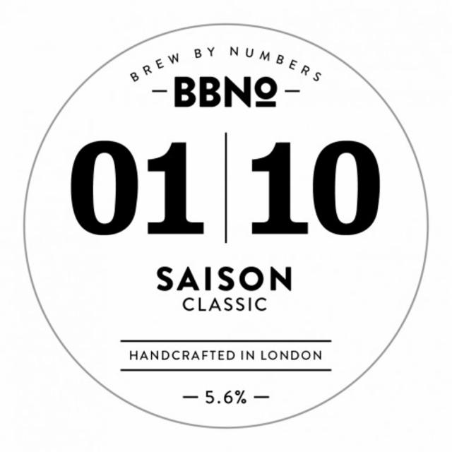 01|10 Saison - Classic 5.8%, Brew By Numbers, England