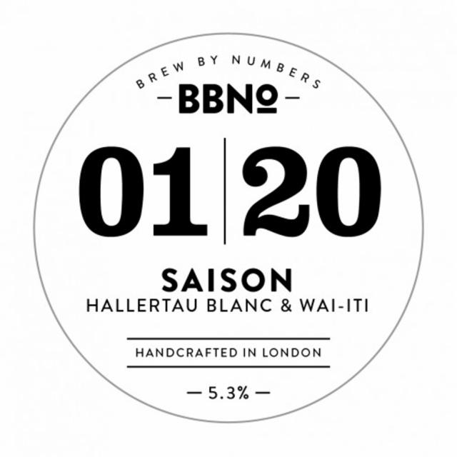01|20 Saison - Hallertau Blanc & Wai-iti 5.5%, Brew By Numbers, England
