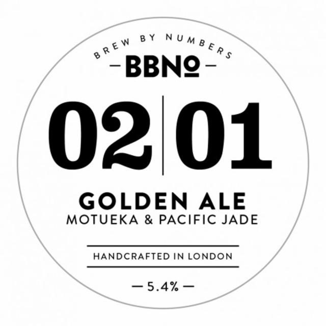 02|01 Golden Ale - Motueka & Pacific Jade 5.4%, Brew By Numbers, England