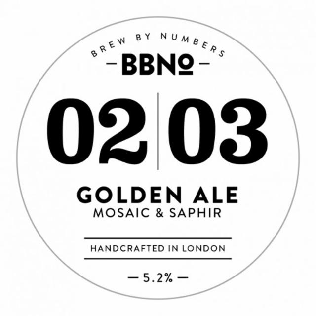 02|03 Golden Ale - Mosaic & Saphir 5.4%, Brew By Numbers, England