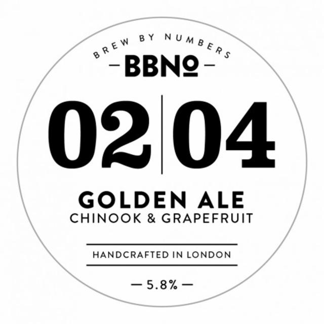 02|04 Golden Ale - Chinook & Grapefruit 5.0%, Brew By Numbers, England