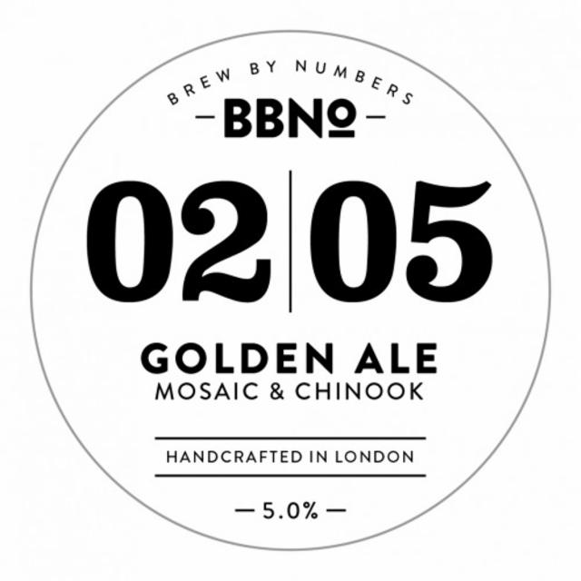 02|05 Golden Ale - Mosaic & Chinook 5.0%, Brew By Numbers, England