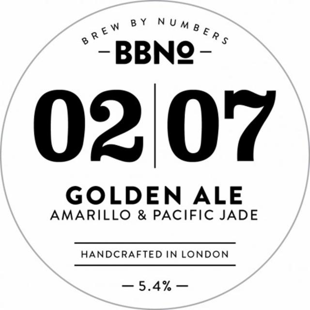 02|07 Golden Ale - Amarillo & Pacific Jade 5.0%, Brew By Numbers, England