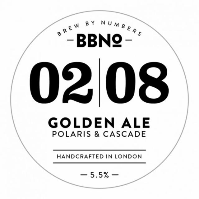 02|08 Golden Ale - Polaris & Cascade 5.4%, Brew By Numbers, England