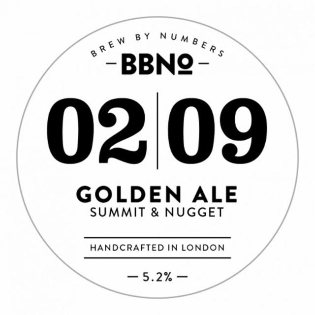 02|09 Golden Ale - Summit & Nugget 5.2%, Brew By Numbers, England