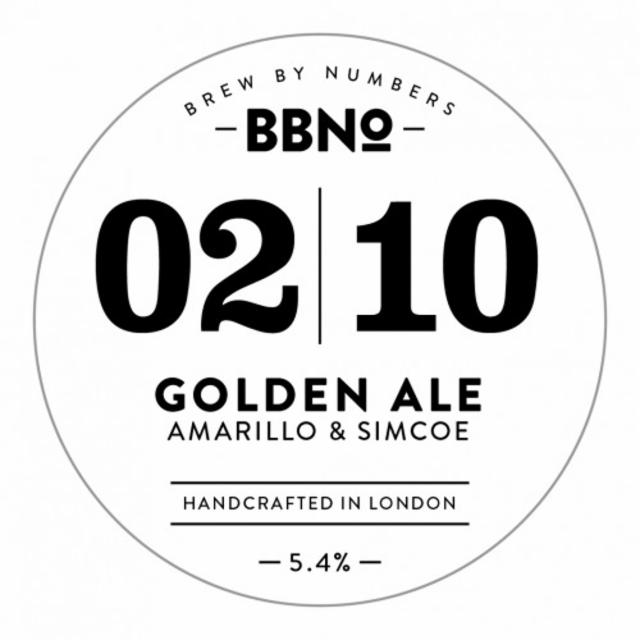02|10 Golden Ale - Amarillo & Simcoe 5.4%, Brew By Numbers, England