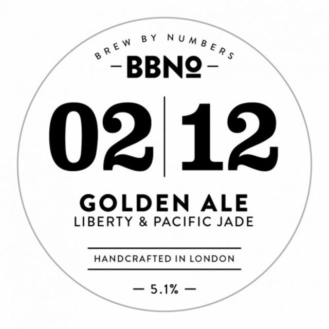 02|12 Golden Ale - Liberty & Pacific Jade 5.1%, Brew By Numbers, England