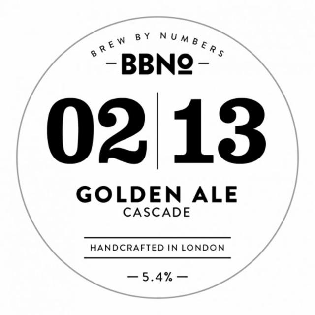 02|13 Golden Ale - Cascade 5.2%, Brew By Numbers, England