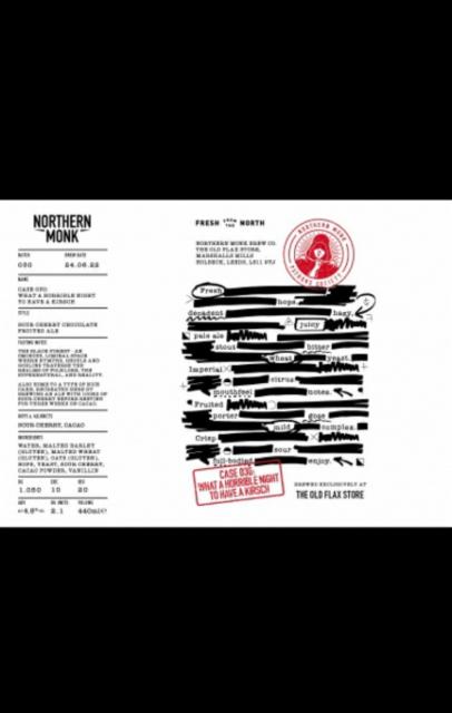 030 Patrons Exclusive 4.8%, Northern Monk Brew Co., England