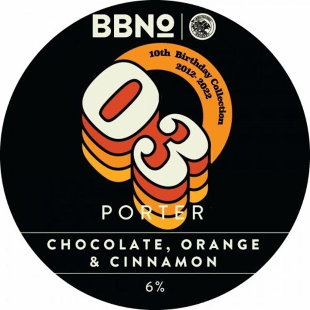 03 Porter - Chocolate, Orange & Cinnamon - 10th Birthday Edition 6.0%, Brew By Numbers, England