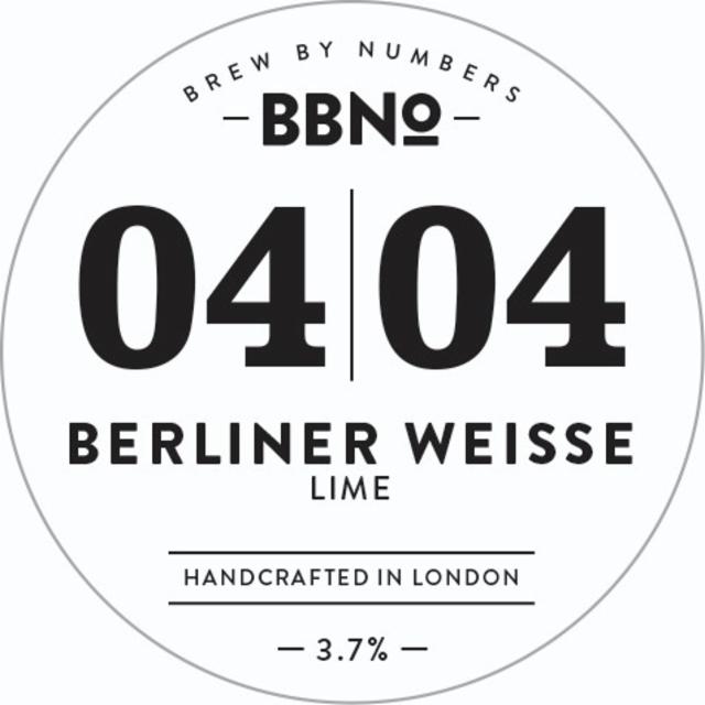 04|04 Berliner Weisse - Lime 3.5%, Brew By Numbers, England