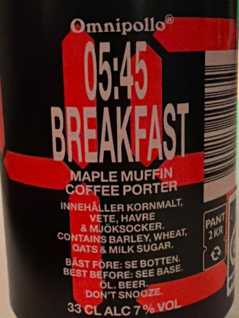 05:45 Breakfast 7.0%, Omnipollo, Sweden