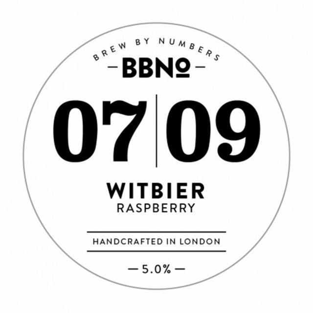 07|09 Witbier - Raspberry 5.0%, Brew By Numbers, England