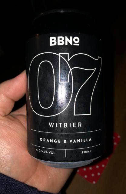 07 Witbier - Orange & Vanilla 5.0%, Brew By Numbers, England