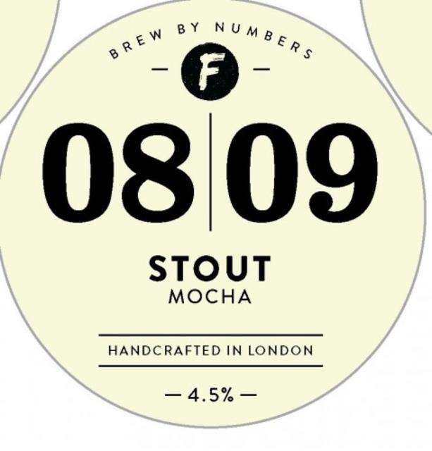 08|09 Stout - Mocha 4.5%, Brew By Numbers, England