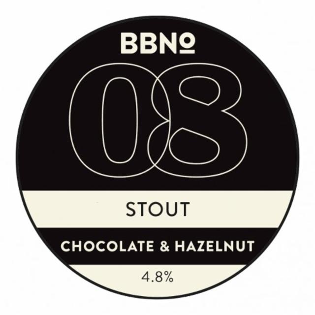 08 Stout - Chocolate & Hazelnut 4.8%, Brew By Numbers, England
