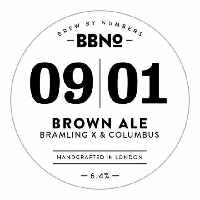 09|01 Brown Ale - Bramling X & Columbus 5.8%, Brew By Numbers, England