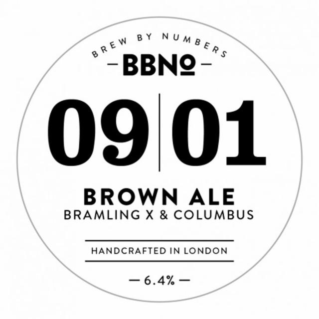 09|01 Brown Ale - Bramling X & Columbus 5.8%, Brew By Numbers, England