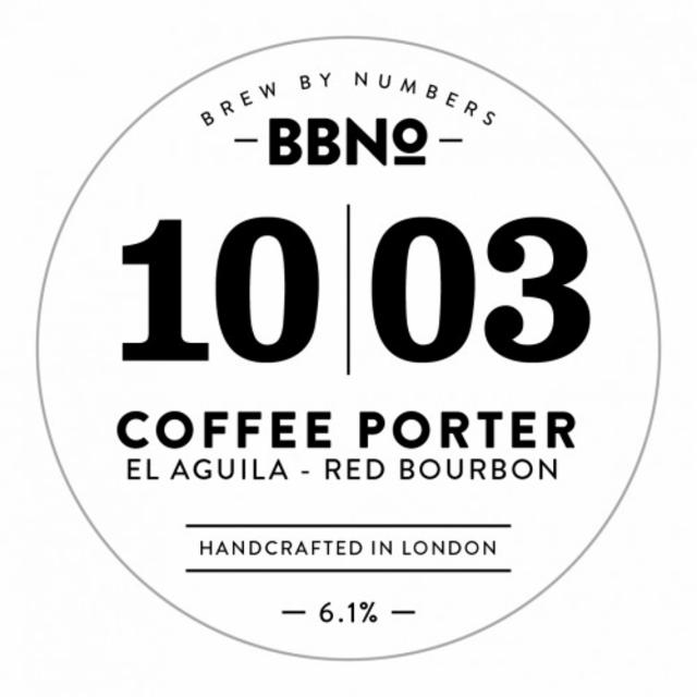 10|03 Coffee Porter - El Aguila Red Bourbon 6.0%, Brew By Numbers, England