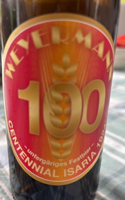 100 - Centennial Isaria 1924 5.8%, Weyermann Biermanufaktur, Germany