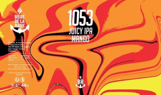 1053 Juicy IPA Mango 6.0%, Bière De La Rade, France