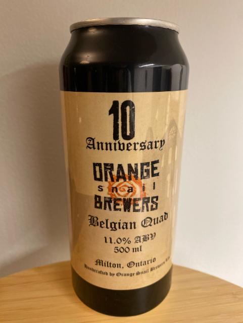 10th anniversary Belgian quad, Orange Snail Brewers