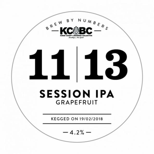 11|13 Session IPA - Grapefruit 4.2%, Brew By Numbers, England