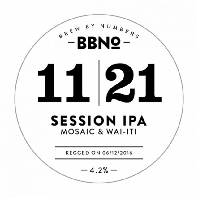11|21 Session IPA - Mosaic & Wai-Iti 4.2%, Brew By Numbers, England