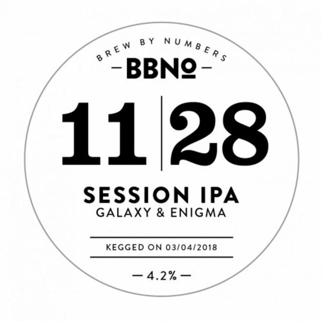 11|28 Session IPA - Galaxy & Enigma 4.2%, Brew By Numbers, England
