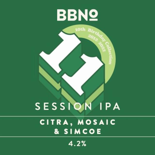 11 Session IPA - Green Hop (10th Birthday Release) 4.2%, Brew By Numbers, England