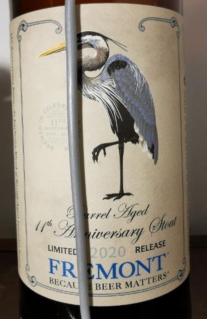 11th Anniversary Stout (2020) 12.2%, Fremont Brewing Company, United States