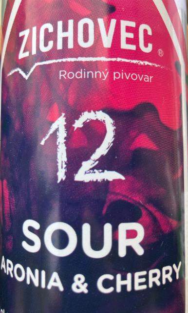 12 Sour Aronia & Cherry 5.1%, Rodinný Pivovar Zichovec, Czech Republic
