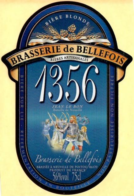 1356 Jean Le Bon 5.6%, Brasserie De Bellefois, France