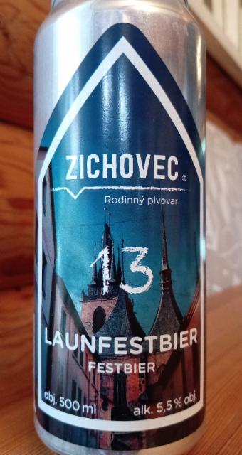 13 Launfestbier 5.5%, Rodinný Pivovar Zichovec, Czech Republic