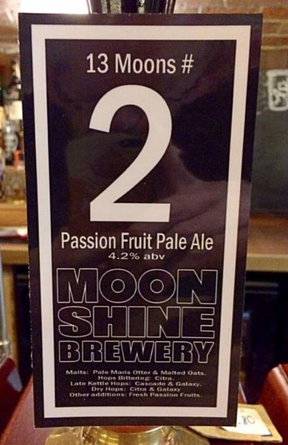 13 Moons # - No.2 Passion Fruit Pale Ale 4.2%, Moonshine Brewery, England