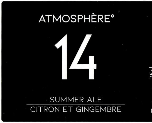 14 Summer Ale 4.0%, Brasserie Atmosphère, France