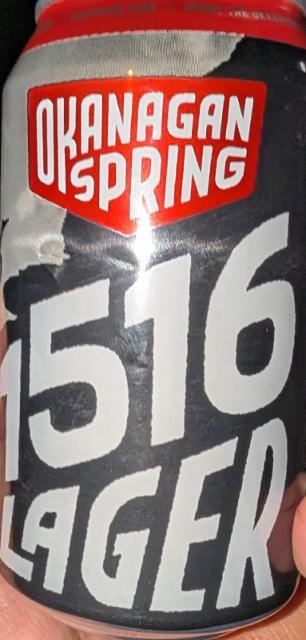 1516 lager, Okanagan Spring Brewery (Sapporo)