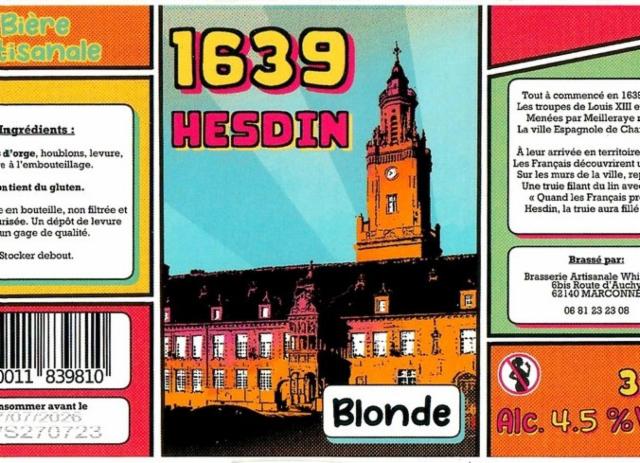 1639 Hesdin Blonde 4.5%, Brasserie White Star, France