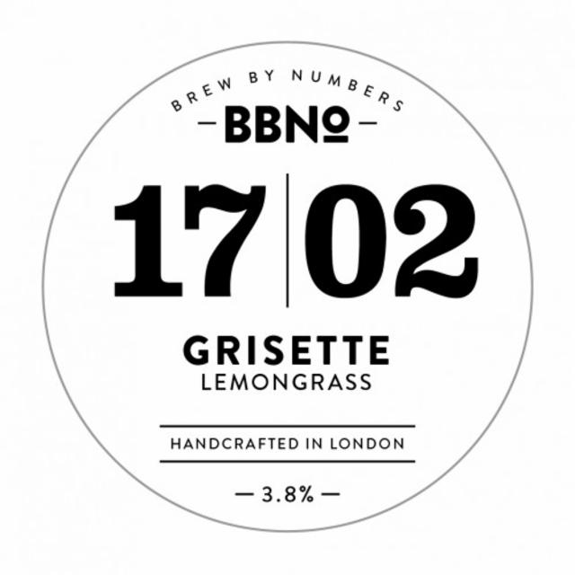 17|02 Grisette - Lemongrass 3.8%, Brew By Numbers, England