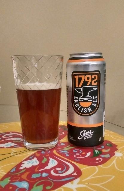 1792 English Ale 4.9%, Sons of Kent, Canada