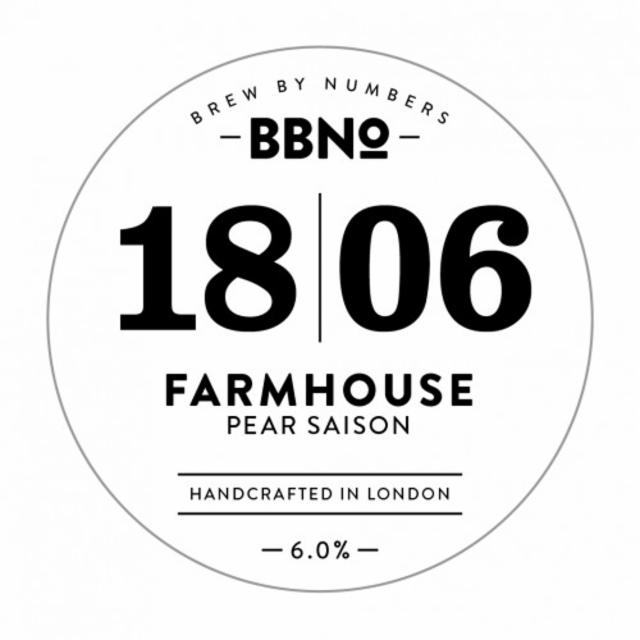 18|06 Farmhouse - Pear Saison 6.0%, Brew By Numbers, England