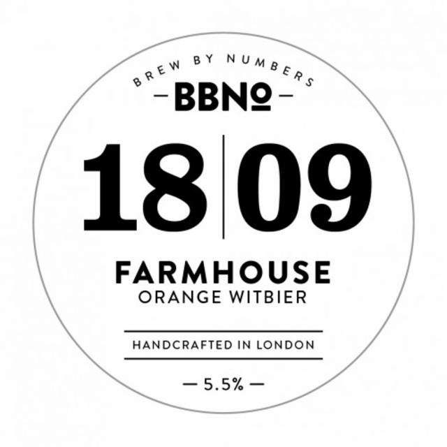 18|09 Farmhouse - Orange Witbier, Brew By Numbers, England
