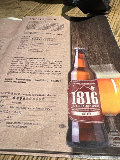 1816 Helles 4.7%, Birrificio Livigno, Italy