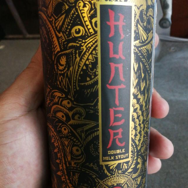 Hunter Double Milk Stout 8.0%, 18th Street Brewery, United States