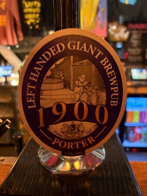 1900 Porter 5.5%, Left Handed Giant Brewing, England
