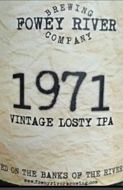 1971 4.5%, Fowey River Brewing Company, England