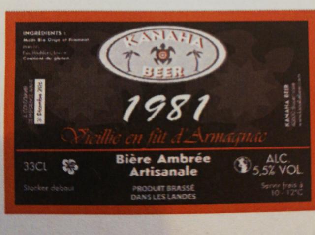1981 5.5%, Kanaha Beer, France