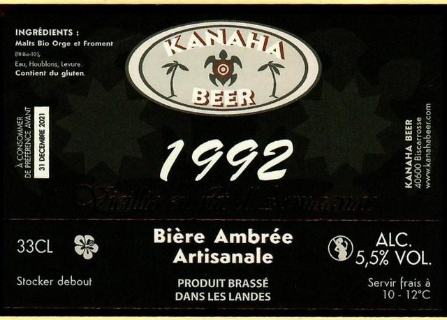 1992 5.5%, Kanaha Beer, France